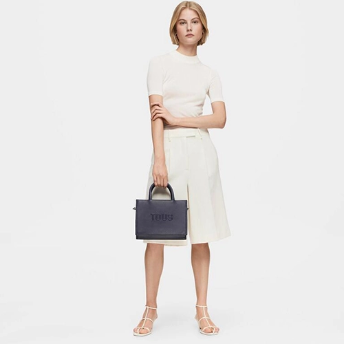 Shopper Tous M Amaya Brenda azul marino modelo | Bolsos Tous Oficial