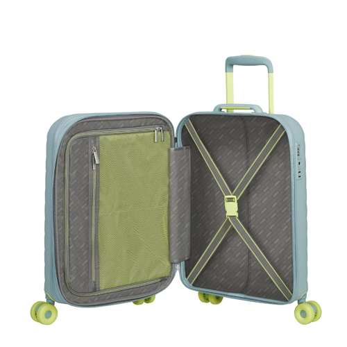 maleta american tourister cabina neovibe verde interior | maletas rigidas american tourister