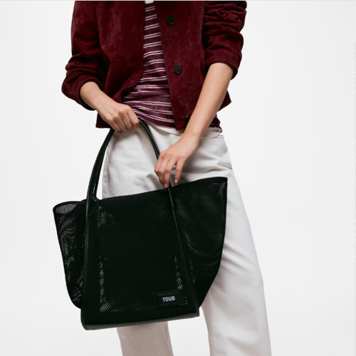 capazo l tous tulio mesh negro modelo | bolsos tous Oficial