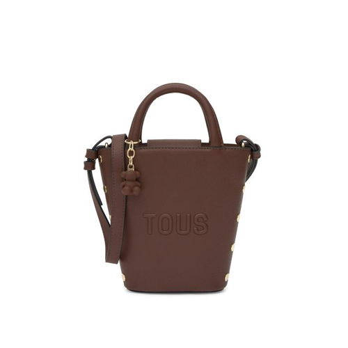 mini capazo tous back ti basics marron | bolsos Tous Oficial