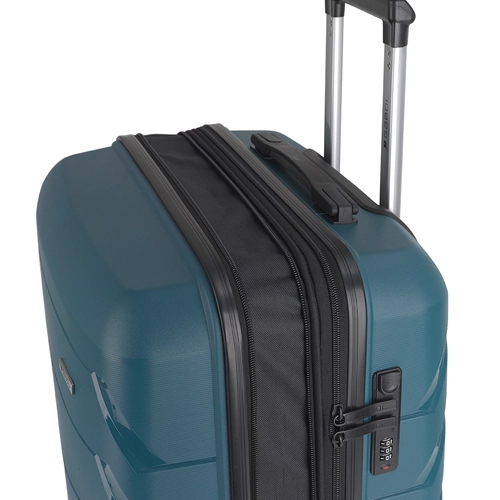 maleta gabol cabina origami turquesa ampliacion | maletas cabina gabol